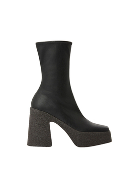 [新年礼物]SKYLA  Stella McCartney黑色高跟靴粗跟防水台踝靴