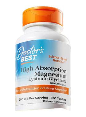 Doctor'sBest金达威多特倍斯甘氨酸镁片补充剂女士K2D3镁三合一