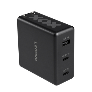 联想小新氮化镓125三口动态快充适配器PD PPS多协议兼容适用苹果华为小米拯救者手机平板电脑