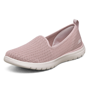 轻便平底健步鞋 斯凯奇女懒人一脚蹬时尚 妈妈鞋 下拉享淘金币