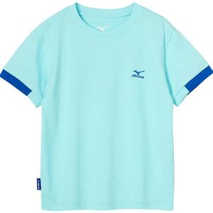 Mizuno美津浓KIDS童装 男女孩中大童纯棉运动上衣 儿童短袖 T恤夏季