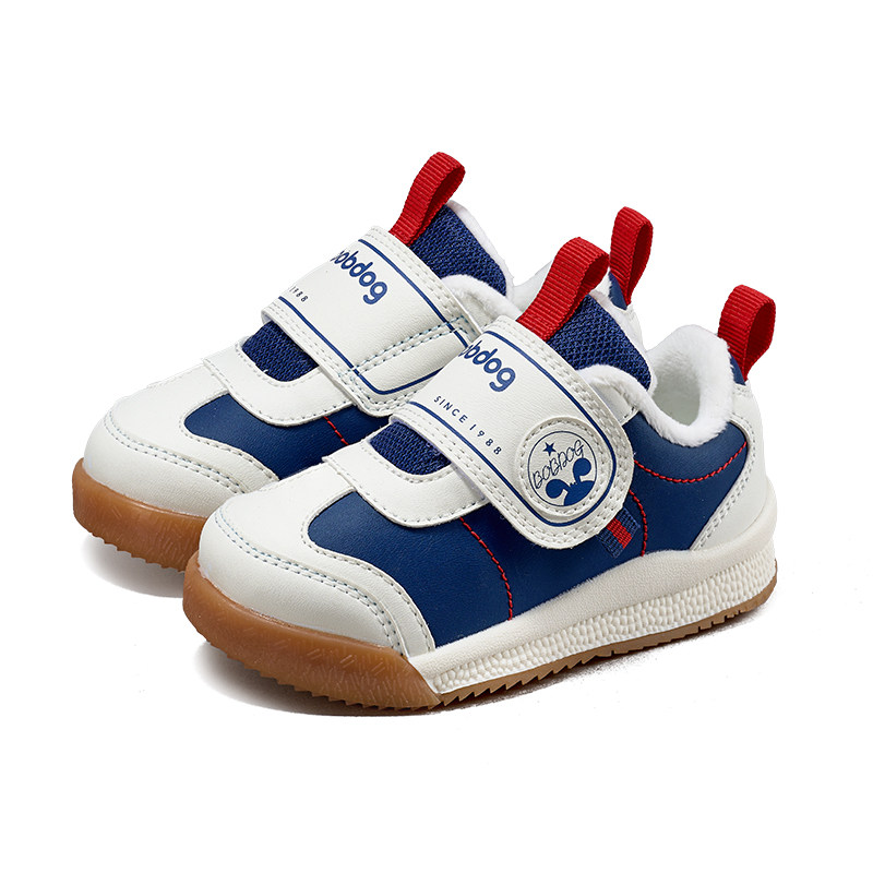 巴布豆宝宝学步鞋冬季新款防滑二棉鞋儿童童鞋婴儿鞋子男童机能鞋