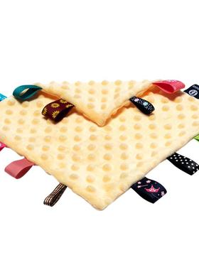 insular婴儿哄睡觉神器可入口安抚巾新生儿豆豆手帕安抚手帕玩具