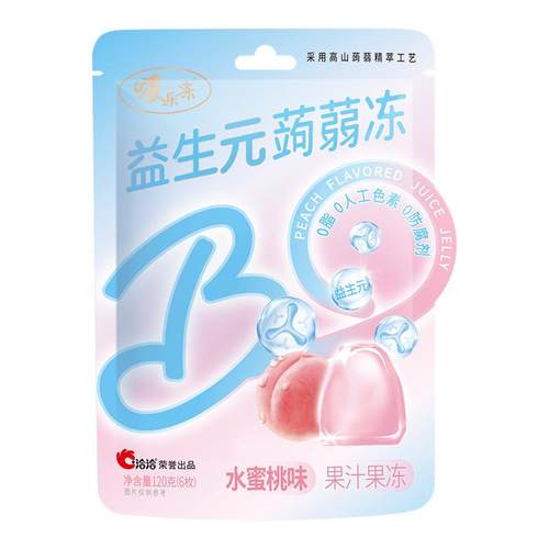洽洽啵乐冻蒟蒻果冻120g益生元
