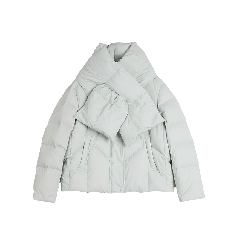 ELLE90白鸭绒米白色休闲羽绒服