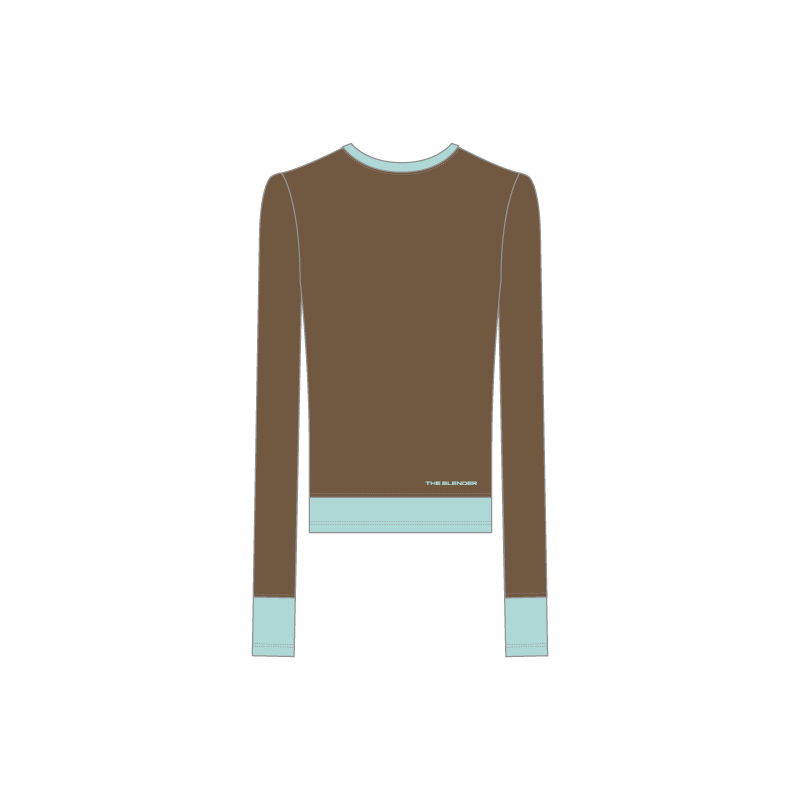 TheBlender撞色拼接打底T恤