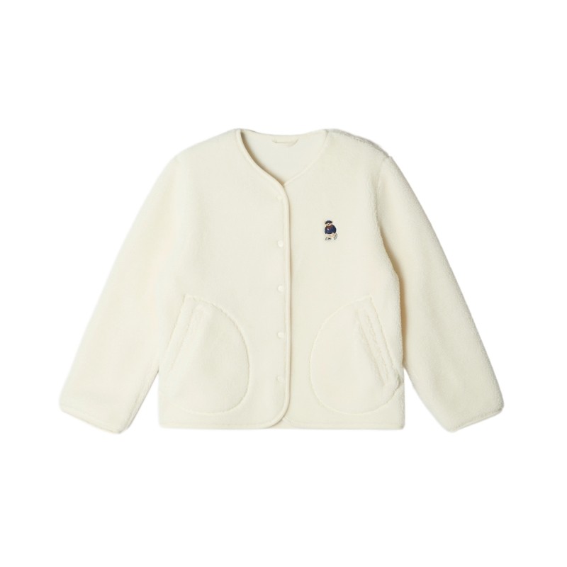 SPAO韩国同款2025年冬季新品女士休闲时尚简约小熊刺绣外套,女装/女士精品,短外套,淘宝优惠券,粉丝福利购,淘宝优惠卷