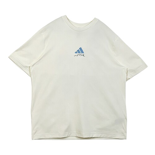 adidas阿迪达斯白色印花半袖2026秋男宽松透气圆领短袖T恤 LF7292