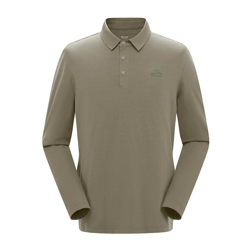 伯希和户外速干T恤男新款抑菌长袖上衣干爽透气polo衫快干运动衣