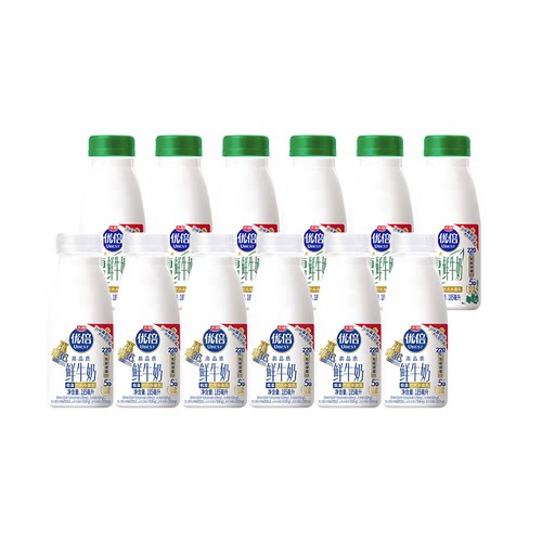 光明优倍鲜牛奶185ml*12瓶