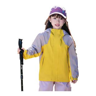 小骆驼儿童冲锋衣2026新款连帽防风防水大童户外运动服男女童外套