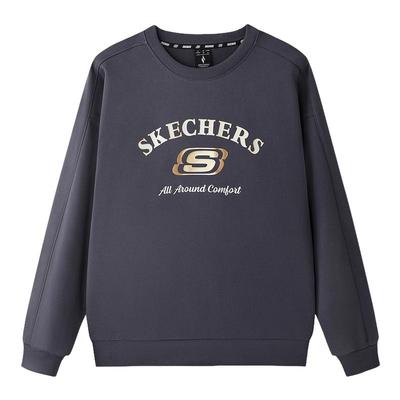 SKECHERS斯凯奇2025新款春季男女同款休闲套头卫衣L125U077-026R