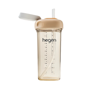 hegen海格恩PPSU无阀吸管杯适合9月+以上宝宝学饮杯直饮杯330ml