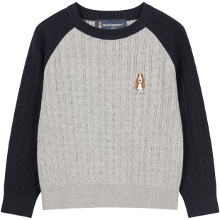 暇步士童装 休闲男童线衣学院风保暖厚女童毛衣 儿童线衣25秋冬新品