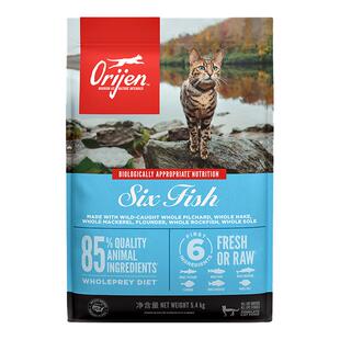 【官方正品】Orijen渴望六种鱼猫粮成幼猫进口美毛全价猫粮5.4kg