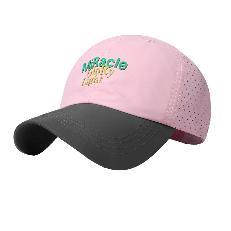 CACUSS网眼鸭舌帽女春夏帽子户外运动遮阳帽透气棒球帽轻薄防晒帽