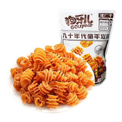 狗牙儿比萨卷烧烤味童年解馋零食