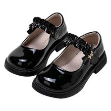 富罗迷公主鞋女童皮鞋2025夏季新款洋气礼服鞋小女孩软底黑色单鞋