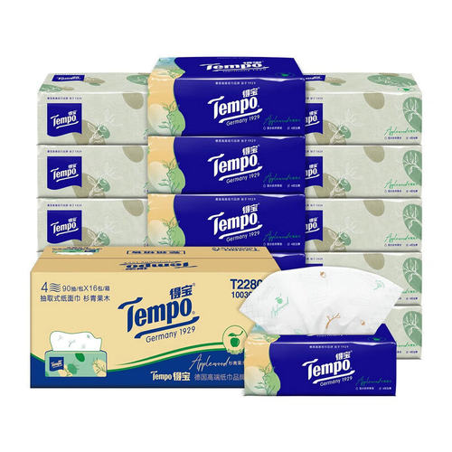 tempo得宝抽纸16包纸巾有香味