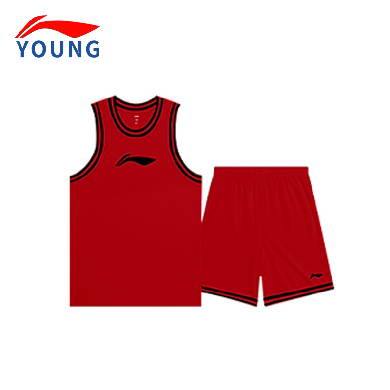 李宁儿童百搭正品篮球服男童夏季大童背心短裤速干球衣训练运动服