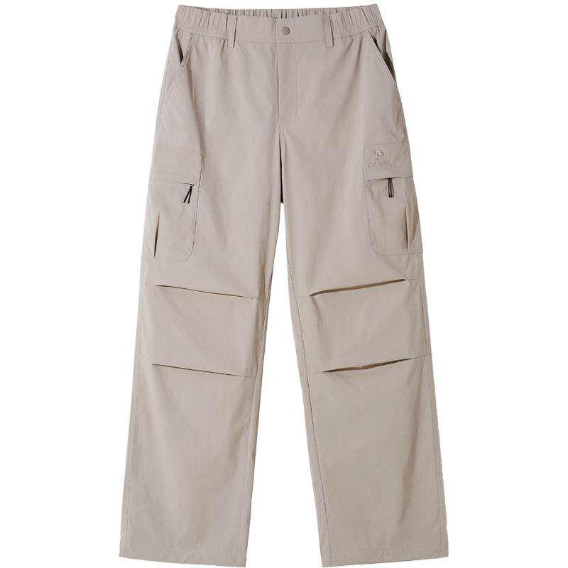 骆驼山海云朵裤工装男装2026春夏新款阔腿凉感速干伞兵裤宽松弹力