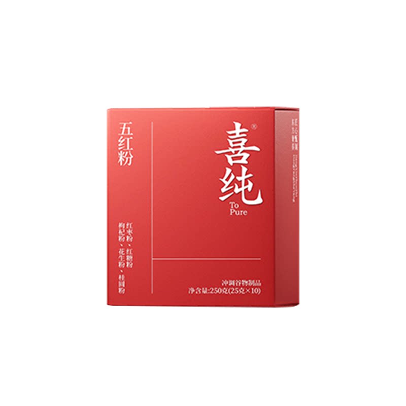 喜纯五红粉早晚代餐粉红枣枸杞五红汤营养粉冲泡饮五黑粉玉灵膏图片