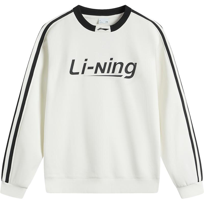 李宁情侣复古卫衣加绒上衣