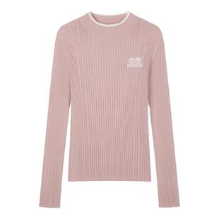 打底衫 TeenieWeenie小熊奥莱女装 修身 女圆领毛衫 上衣 毛衣保暖冬季