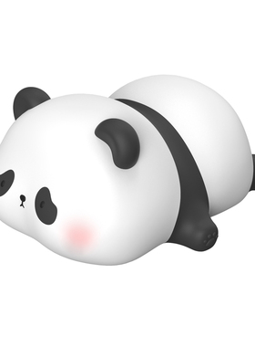 熊猫声控床头小夜灯硅胶拍拍灯睡眠灯卧室氛围灯台灯女友生日礼物