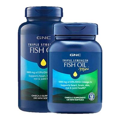 gnc健安喜深海鱼油omega3欧米茄非鱼肝油epa成人健身鱼油240粒
