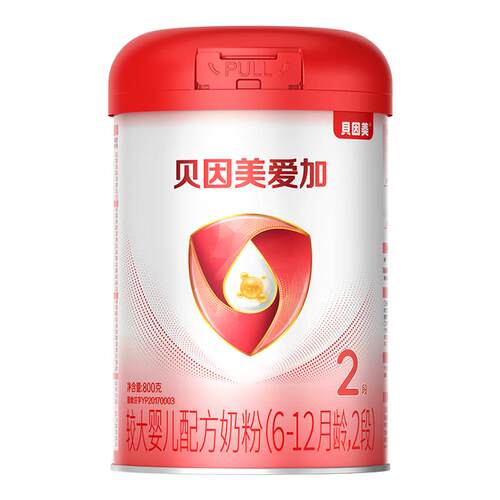 贝因美爱加2段800g新生婴儿奶粉