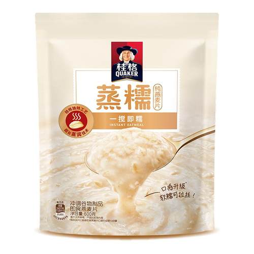 桂格蒸糯燕麦片600g营养早餐