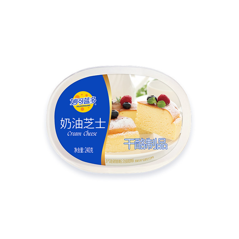 妙可蓝多芝士240g奶油奶酪块家用干酪起司乳酪蛋糕材料烘焙cheese