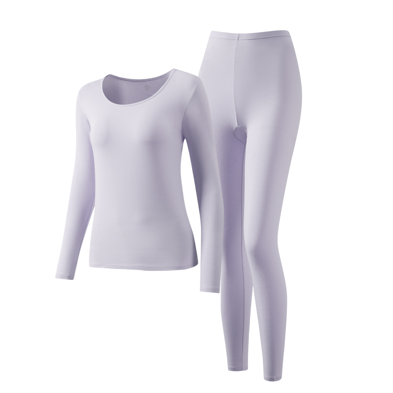 361保暖内衣套装女秋冬薄款打底衣发热圆领2025新款纯棉秋衣秋裤