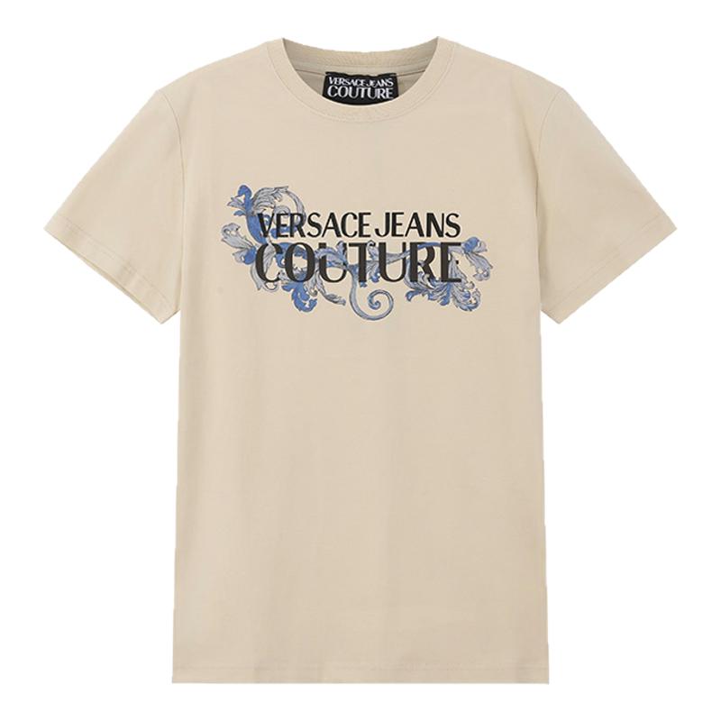 范思哲男士修身版圆领短袖T恤