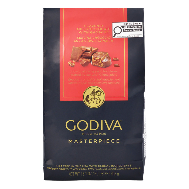 现货美国进口Godiva歌帝梵大师牛奶巧克力礼袋情人节喜糖428g夹心
