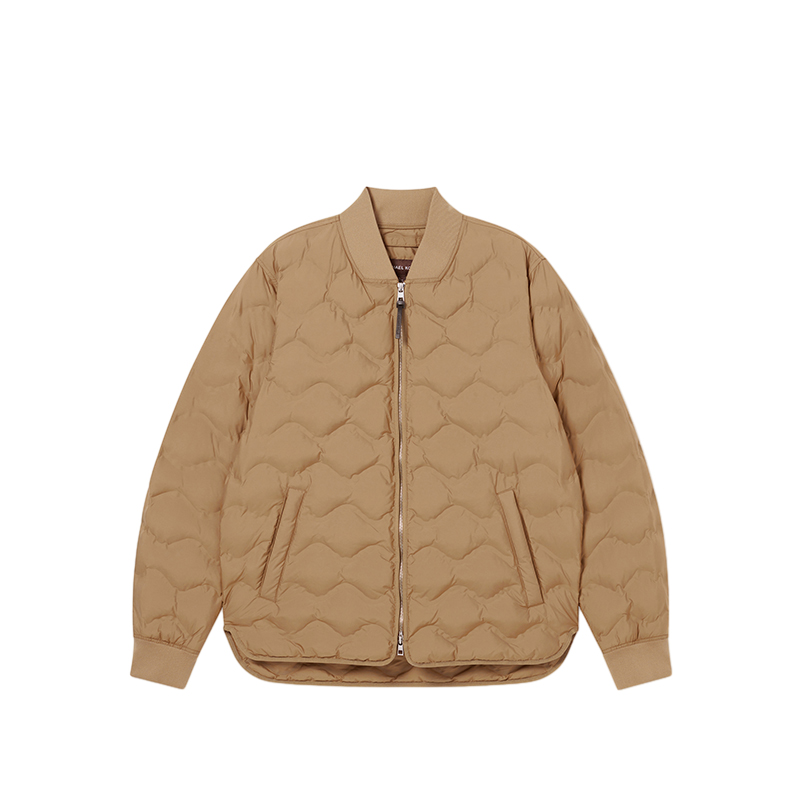 MK男士菱格绗缝轻薄棉服外套