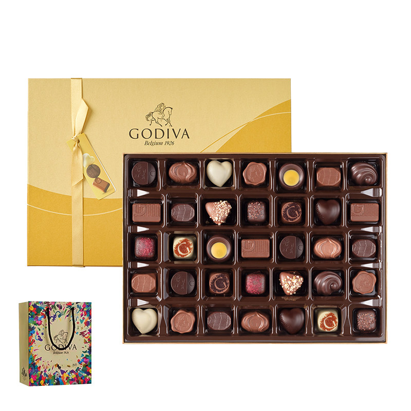 歌帝梵godiva巧克力礼盒比利时进口黑巧手工夹心伴手礼三八节礼物