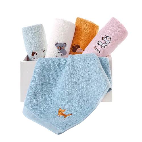 5条金号童巾纯棉卡通A类吸水洗脸