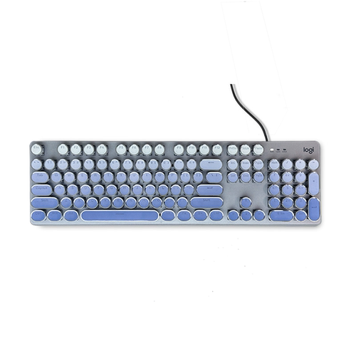 罗技机械键盘复古朋克青轴红轴