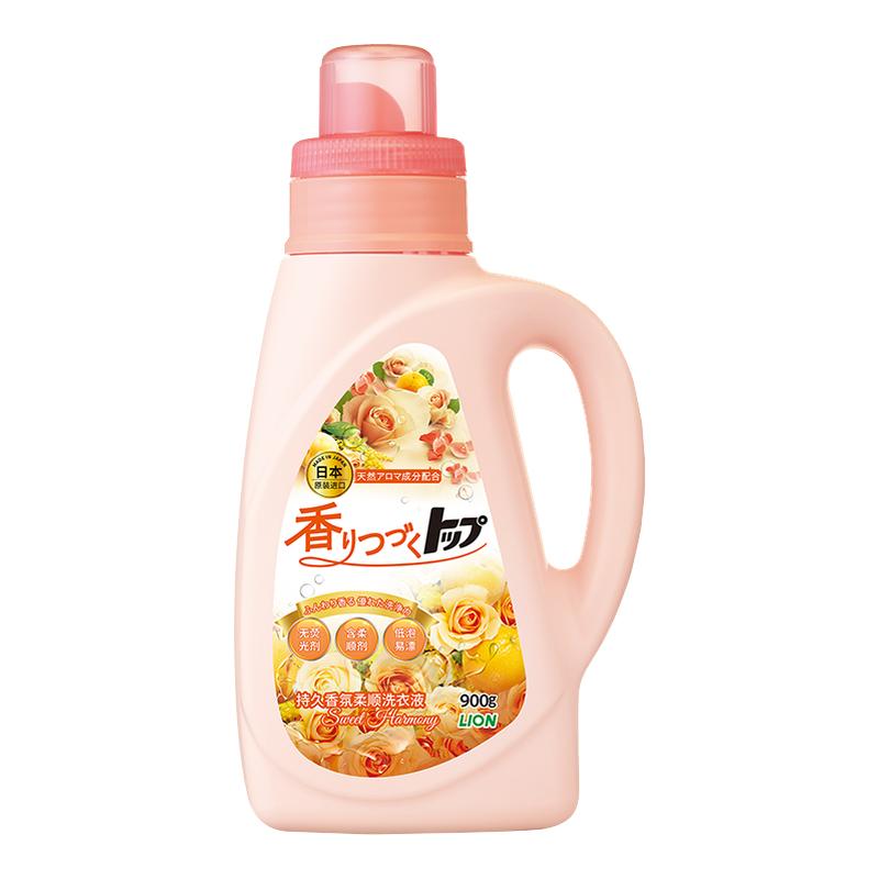 【百补临期特卖】狮王纳米乐持久香氛柔顺洗衣液花果香900g*2瓶