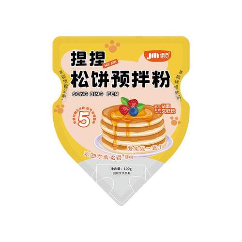 松饼粉捏捏袋儿童早餐家用自制diy做华夫饼捏捏松饼预拌粉铜锣烧