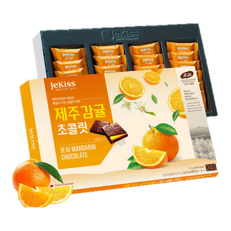 JEKISS韩国济州岛进口橘子巧克力零食伴手礼特产礼盒（代可可脂）
