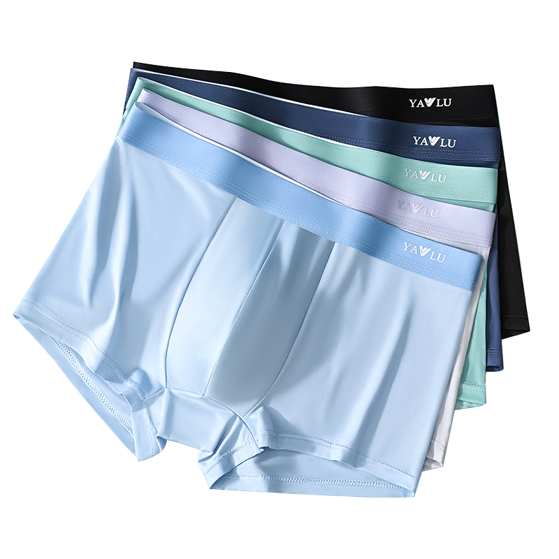 雅鹿男士冰丝内裤男生四角裤男款夏薄款短裤抗菌平角无痕2025新款,女士内衣/男士内衣/家居服,男平角内裤,淘宝优惠券,粉丝福利购,淘宝优惠卷