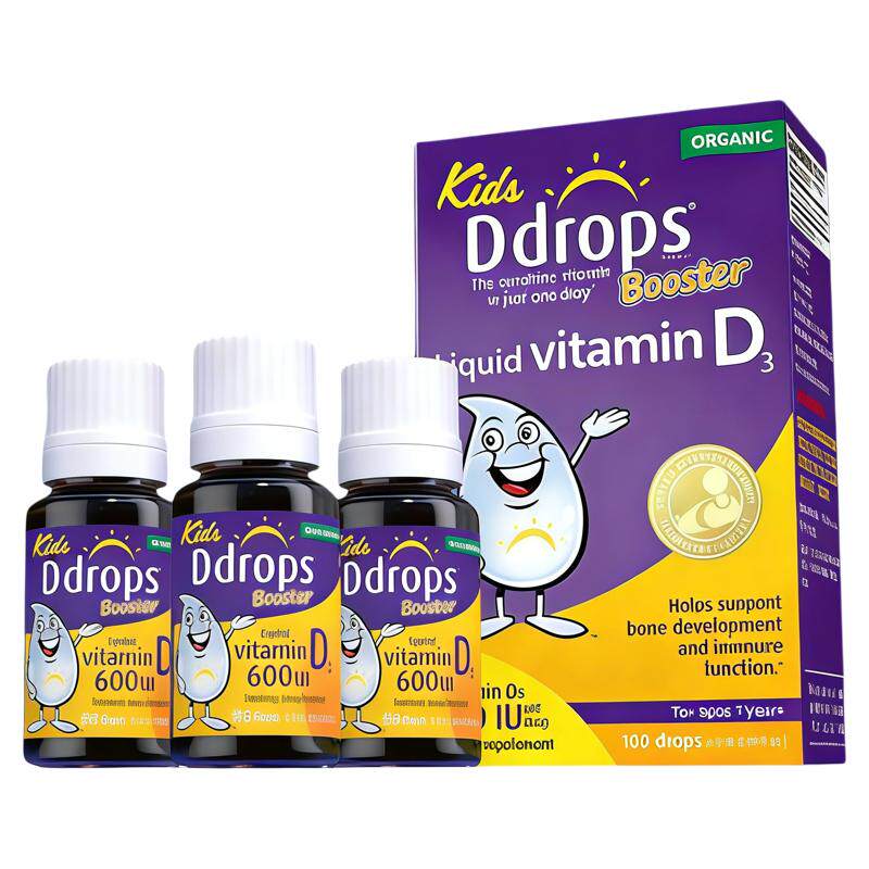 Ddrops滴卓思阳光滴儿童维生素D3滴剂VD补钙维D婴幼儿d3宝宝 1岁+