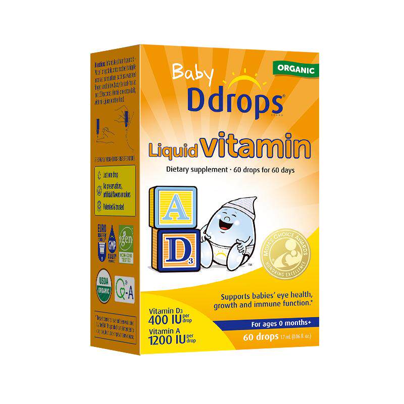 Ddrops滴卓思敏宝ad滴剂婴幼儿新生儿D3维生素d3婴儿正品