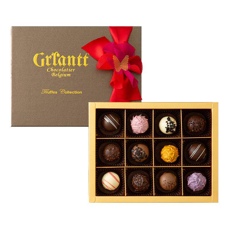 比利时进口松露巧克力礼盒装手工夹心黑巧零食高档礼品生日礼物
