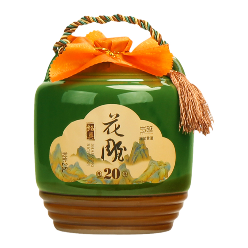 绍兴产黄酒 二十年陈花雕酒2.5L坛装5斤节日礼盒糯米手工老酒