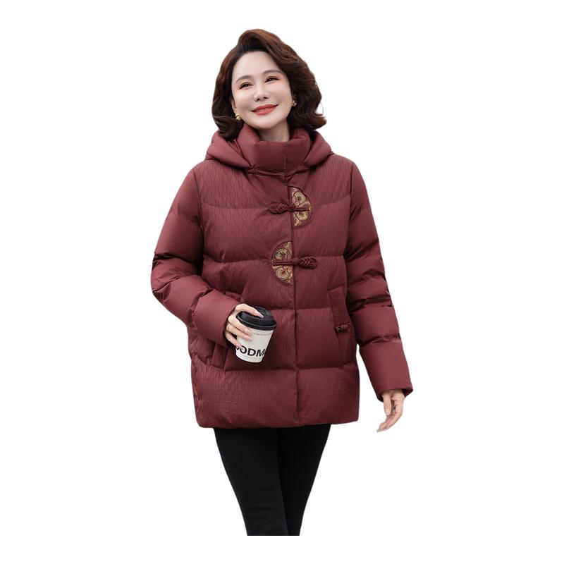 雪中飞国风盘扣短款羽绒服