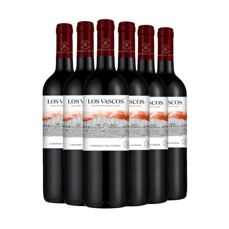 拉菲(LAFITE)巴斯克智利进口干红葡萄酒赤霞珠干红葡萄酒6支装